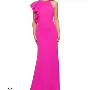 Betsy & Adam Pink Sleeveless Formal Wedding Guest Dress